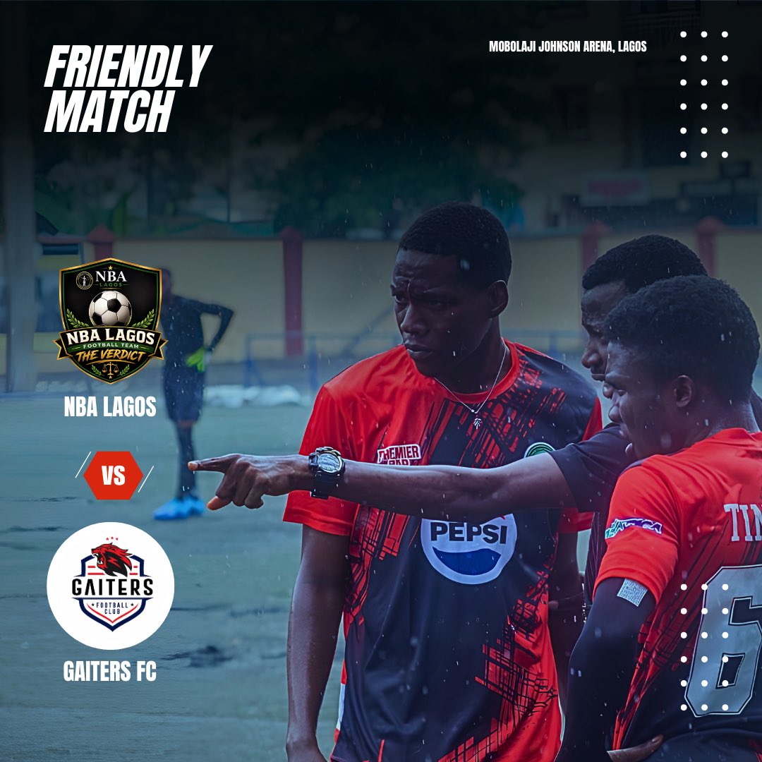 NBALagosFC's tweet photo. Attention turns to tomorrow as we face Gaiters FC. 

🏟️: Mobolaji Johnson Arena, Lagos. 
🕐 1:00 PM https://t.co/WAe3wYeHVW