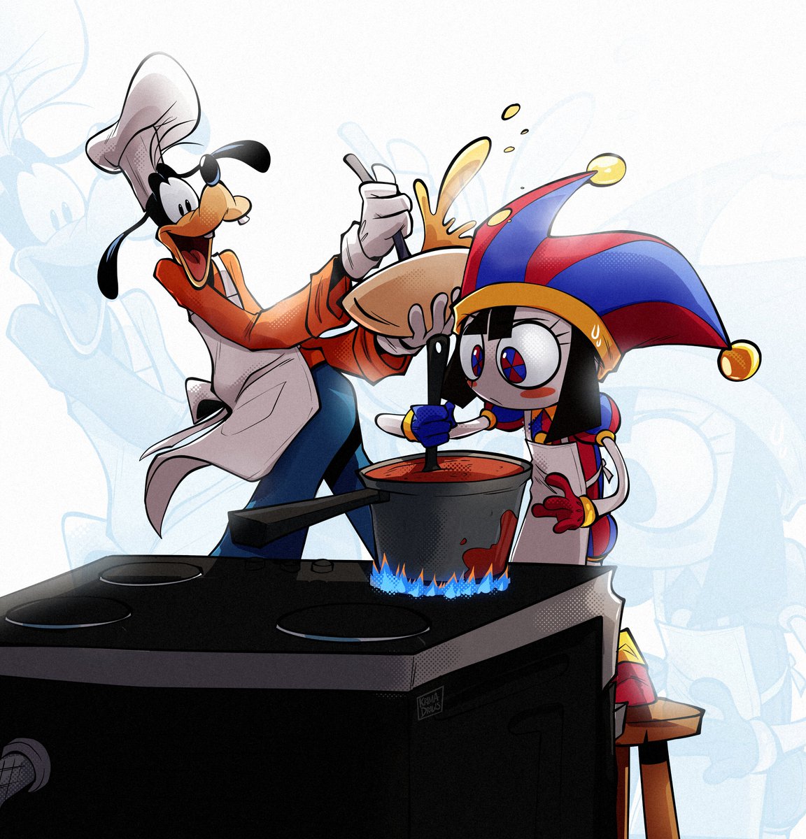 KrimaDraws's tweet photo. Gawrsh! Stir them beans, Pomni! https://t.co/Taif1PTWQB