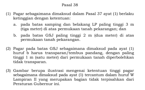 raihanaulia_rar's tweet photo. Tinggi pagar udah diatur Pergub 20/2024: pagar GSJ (menghadap jalan) maksimal 1m (boleh 2m tapi transparan). Coba itu pagar Kokas yang baru berapa meter?

'Suka-suka mau bikin apa, duit sendiri ini' itu penyebab tata kota Indonesia bobrok btw https://t.co/6IvIkBBIQW