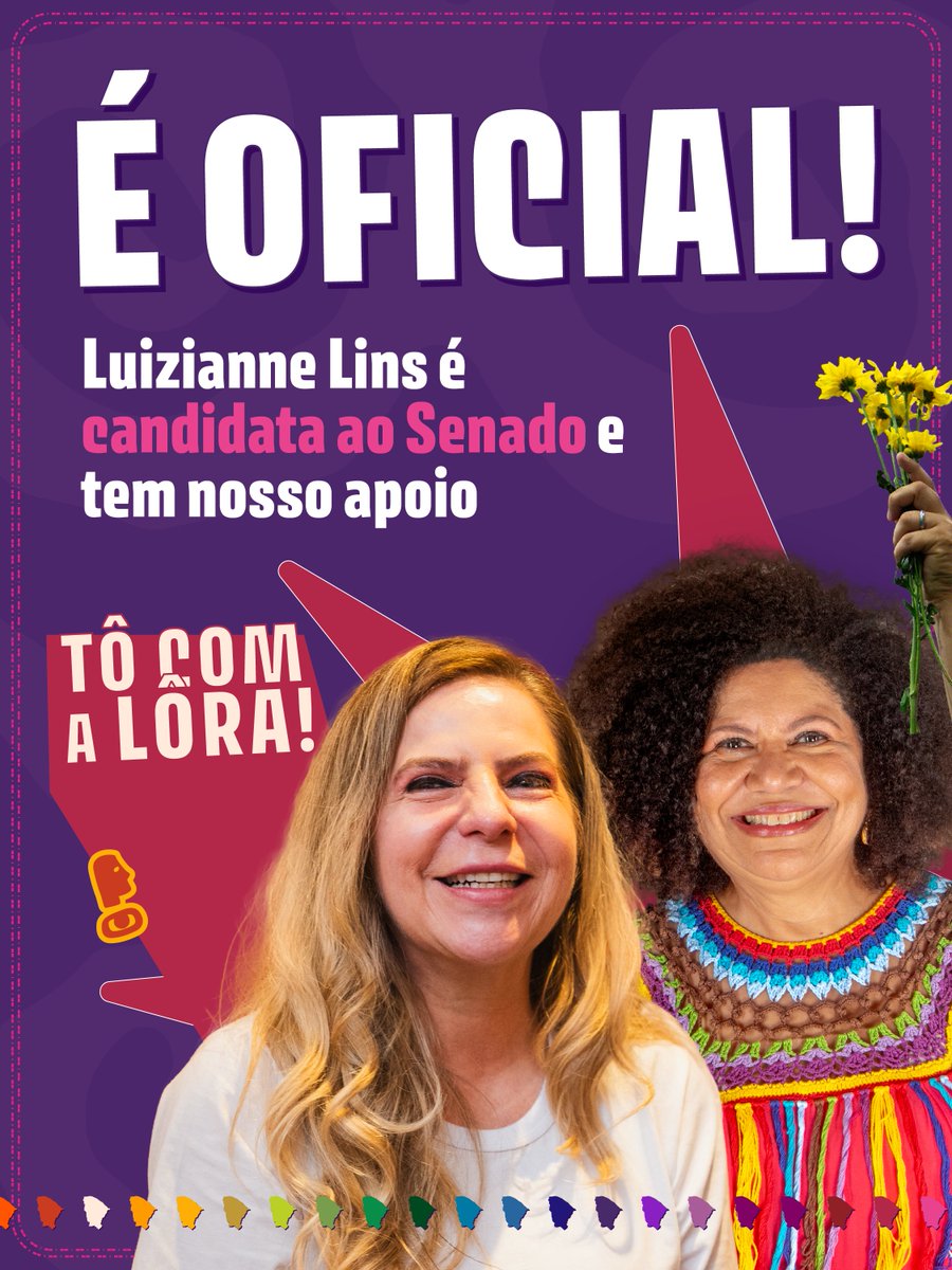 zuleidequeirozf's tweet photo. Não temos como falar de política sem falar de mulheres em espaços de poder. Por isso, tô com a Lôra! @LuizianneLinsCE é a minha candidata ao Senado nessa eleição! https://t.co/5olsFm4JLR
