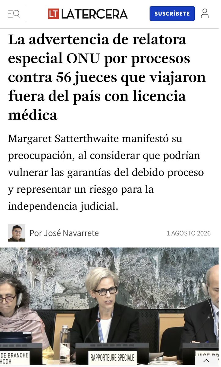 PilarGinesta's tweet photo. Se tiene que venir a meterse la ONU en procesos judiciales de nuestro país?!!! Chile es libre y soberano, y así debe seguir https://t.co/EQ0YJ1Z6m8