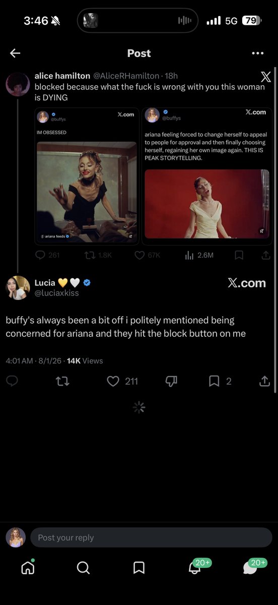 buffys's tweet photo. is this a smear campaign… why are they literally lying i don’t have a single one of these bitches blocked 😭 https://t.co/cYCG6N141K