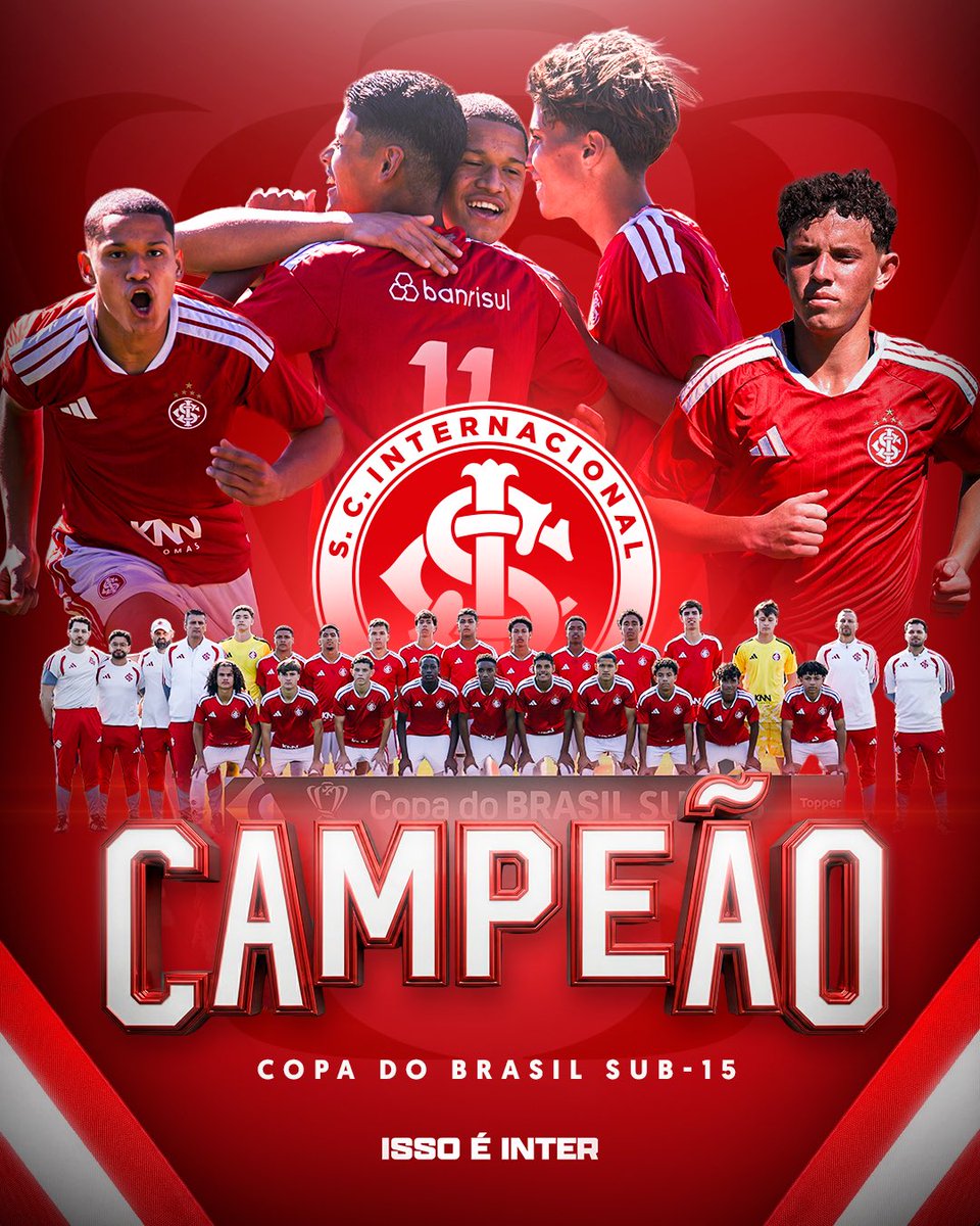 Celeiro_Ases's tweet photo. 𝐂𝐀𝐌𝐏𝐄Õ𝐄𝐒 𝐃𝐀 𝐂𝐎𝐏𝐀 𝐃𝐎 𝐁𝐑𝐀𝐒𝐈𝐋!!! 🇦🇹🏆🇦🇹🏆🇦🇹🏆🇦🇹🏆

CELEIRO VENCE O PALMEIRAS POR 3 A 1 E CONQUISTA, 𝐃𝐄 𝐅𝐎𝐑𝐌𝐀 𝐈𝐍𝐕𝐈𝐂𝐓𝐀, A PRIMEIRA EDIÇÃO DA COPA DO BRASIL SUB-15! ❤️‍🔥😍

ASAFE, CAÍQUE E GUSTAVO MARCARAM OS GOLS DO CLUBE DO POVO NA DECISÃO! 🤩 https://t.co/81gOouHpF8