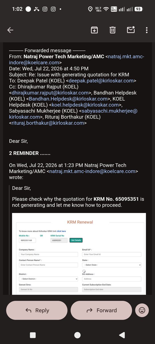 Gottabebeans's tweet photo. Why no one is it farmer is worried, lamness in working of Kirloskar oil engines. @KBLPumps @infocpnm @KIR_Limitless @atulkirloskar @gaurikirloskar #koel #koelkrm #FarmerFirst #slowworking https://t.co/oo3aU8sTHD