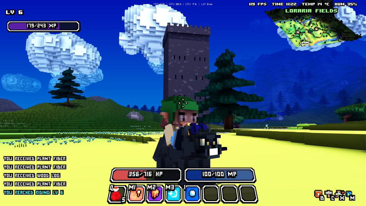 wol_lay's tweet photo. New Cube World Omega screenshots from today! Added a couple of new locations like towers, shrines. 🛠️ #cubeworld #cubeworldomega https://t.co/FIQwSl59UO