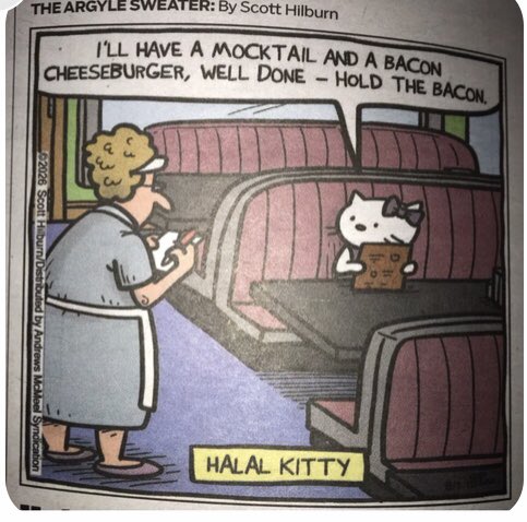 DeepBlue1958's tweet photo. @Argyle_Sweater @Felisdacat This current one panel AS is absolutely Hilarious!!! Love it ! Betcha they’ll be backlash because poor muzzies will be offended. I say To hell with them, this is America and this is parody, satire and art. https://t.co/VaHwMnf091