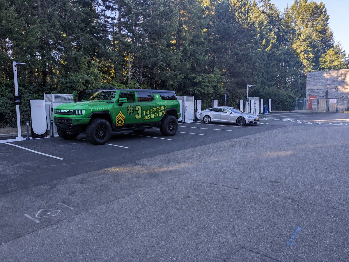 Sprapps's tweet photo. @TeslaCharging Yes I know I was there yesterday https://t.co/kphJ0iLkTB