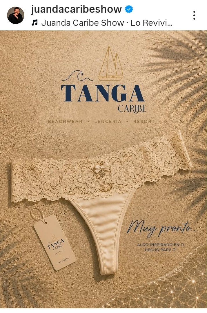 zuniga_sof46516's tweet photo. Lo que parecía una burla hoy es una MARCA! 
Tanga Caribe ya es una propuesta pensada para quienes se atreven a marcar la diferencia, con estilo, actitud y mucha personalidad.
¡Prepárate para conocer una colección que dará de qué hablar! @juandacaribeco
#TangaCaribe #JuandaCaribe https://t.co/Yf4gDt38jP