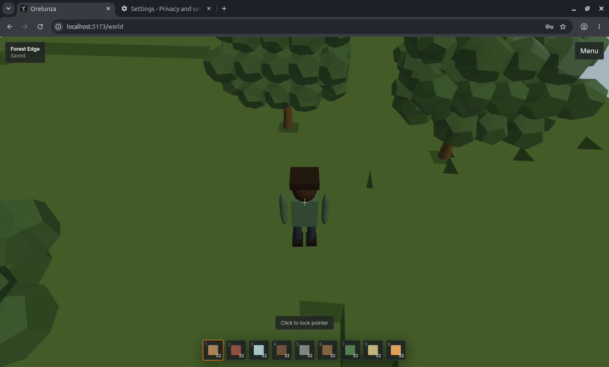 g_kirira's tweet photo. I’m building Orelunza, a peaceful 3D world powered by Vix.cpp and C++ on the backend, with Three.js rendering the game in the browser.

Today I made the world much faster by fixing the engine’s real bottlenecks: distant chunks were not fully released, collisions could generate terrain during a frame, and the frontend received too many updates.

Now Orelunza keeps only 3×3 active chunks, uses local collision checks, throttles Vix.cpp API synchronization, reuses memory, and runs a single lightweight game loop.

The result: faster movement, a smoother camera, fewer draw calls, and a much more responsive world.

GitHub: https://t.co/v9r5QeglFZ
