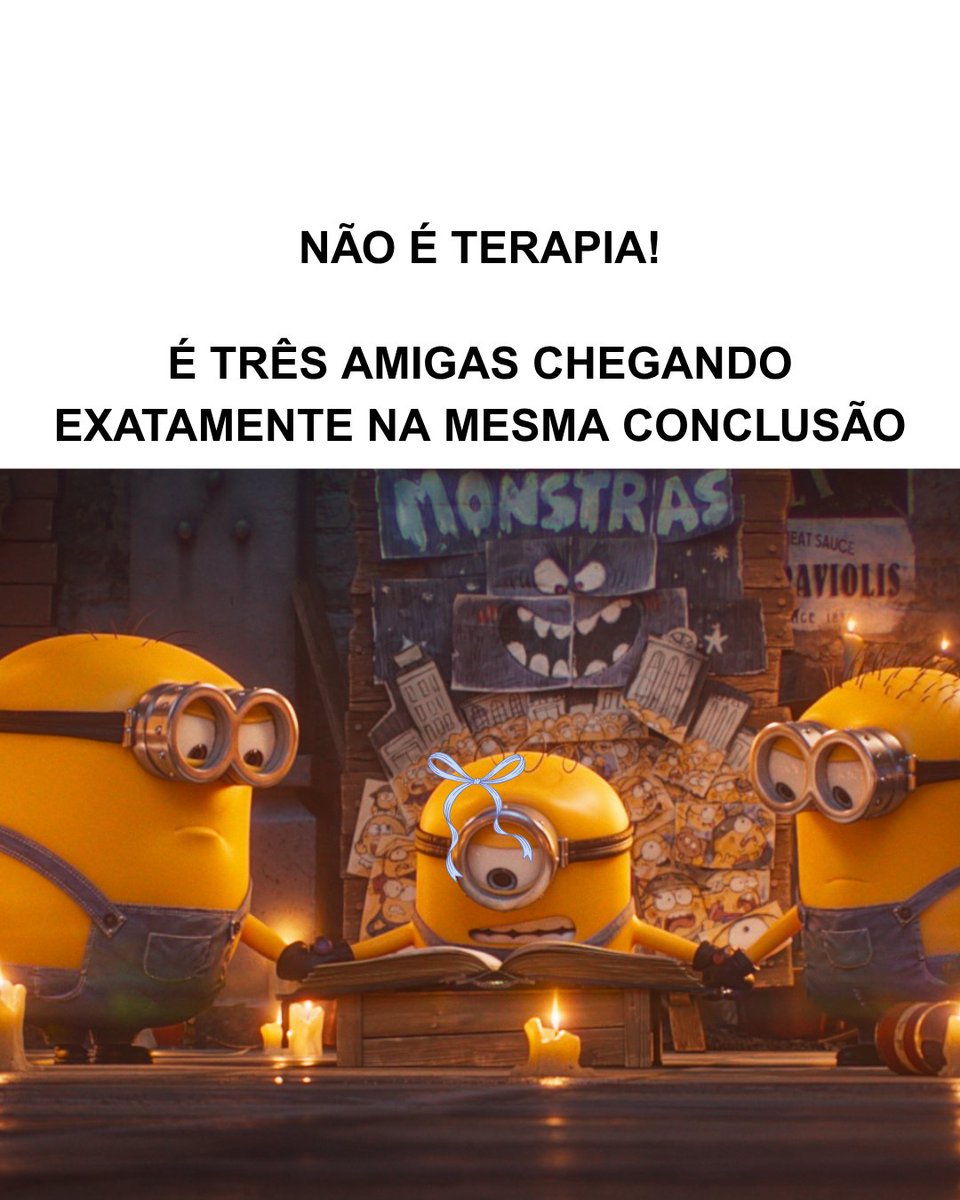 UniversalPicsBr's tweet photo. Eu &amp; as meninas sempre assim! 🤝 
Qual dessas reuniões mais representa o seu grupo? 

#MinionsMonstrosFilme somente nos cinemas. Garanta seus ingressos pelo link na bio! https://t.co/xFAKQXfgf2