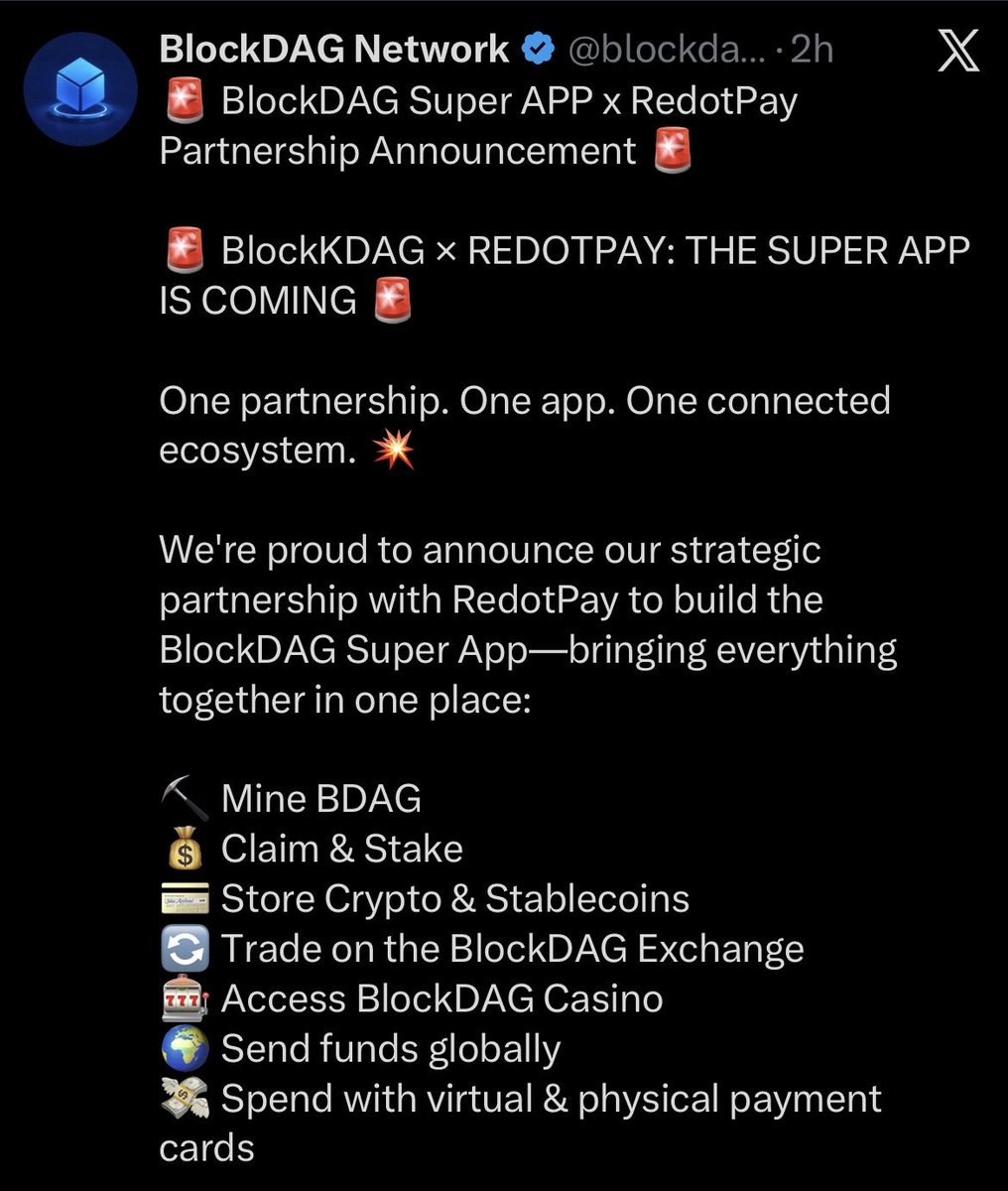 epaulysoft's tweet photo. @RedotPay Is this partnership with @blockdagnetwork legit? https://t.co/7jzMcfdp2L