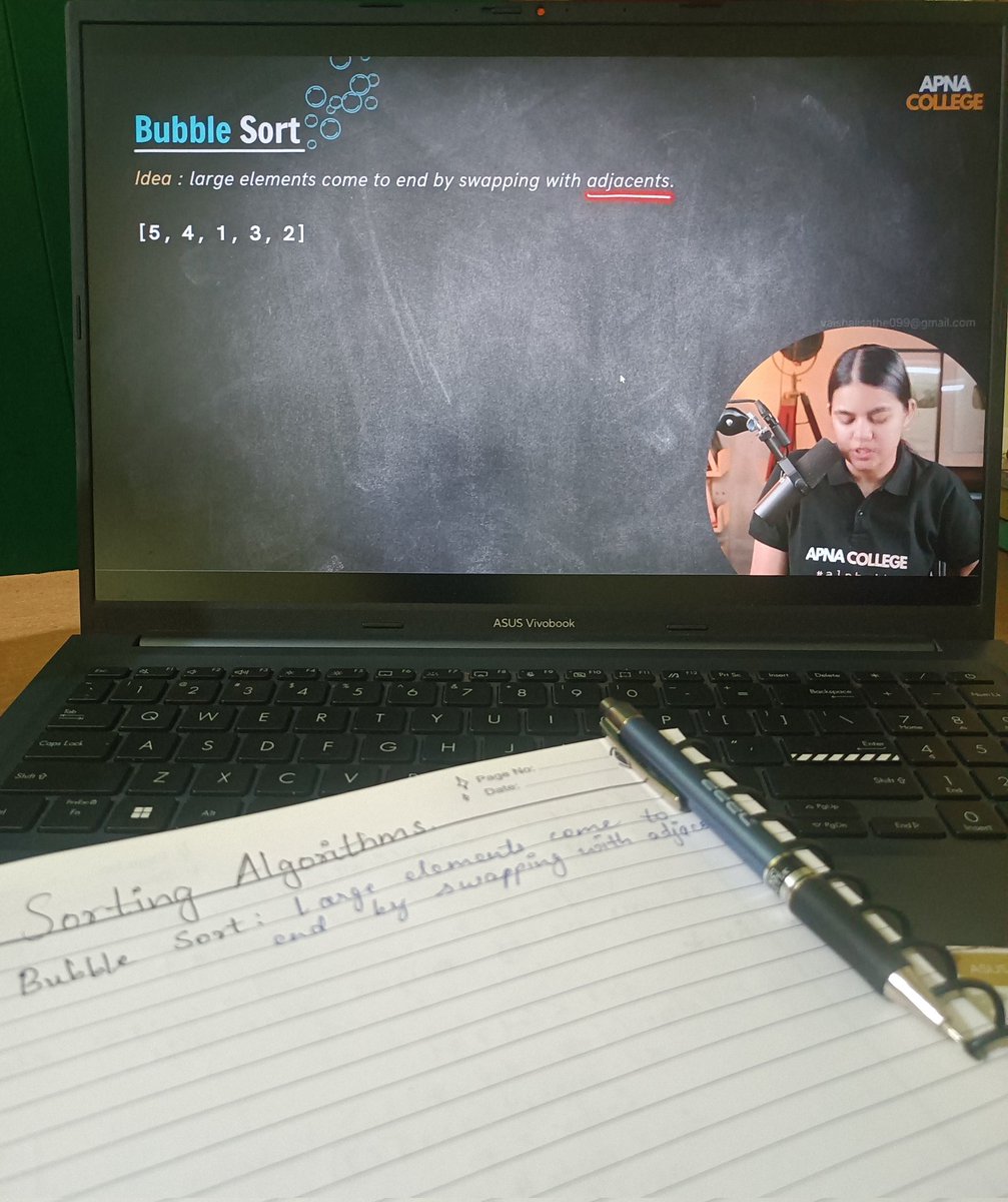 codingwithV's tweet photo. 16/180 🚀
✅Done 2 questions of arrays on leetcode.
•Check if Array is Sorted and Rotated
•Remove Duplicates

📝Started sorting algorithms
•Completed bubble sort

#Buildinpublic #CPP #DSA #Codingjourney #PlacementPrep https://t.co/zv8qdFSlV1