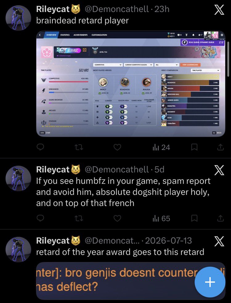 DominaChud's tweet photo. this guys whole account is complaining about other players and posting people blocking him LOL https://t.co/xTWdvRBoVU