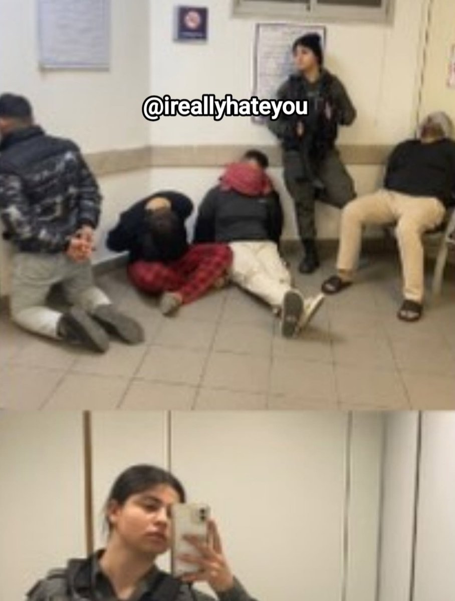 ChrisHu34451470's tweet photo. Israeli soldiers take selfies with abused Palestinian hostages and post them on social media, proudly showing off their crimes on the internet. 

Via: ireallyhateyou https://t.co/WONr914WuA