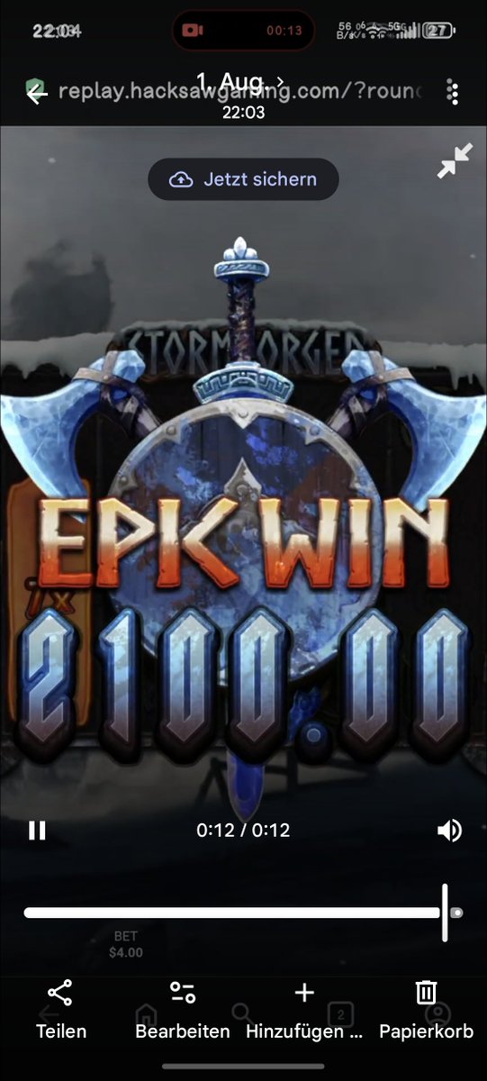 Serk_054's tweet photo. EPIC WIN 🔥
Stormforged | $4 → 2100
Absolutely filthy.
#Stormforged
@kingzcasino https://t.co/jS1KvP3HHn