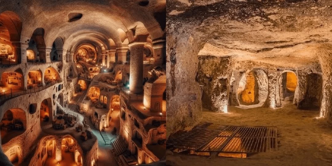 histories_arch's tweet photo. Derinkuyu (located in central Turkey) is the largest of the 200 underground cities discovered in Cappadocia, Türkiye 🇹🇷

The hidden city went 18 stories underground and was built with ventilation to provide fresh air and shafts to provide water to its inhabitants. Derinkuyu also had space for stables, storage rooms, chapels, guest rooms as well as a winery. 

While there are debates regarding who built Derinkuyu, most scholars believed it was the Phrygians, an Indo-European people that carved up the city in volcanic rock. However, as the Phrygians' power waned under the Roman Empire and their language slowly became extinct, Derinkuyu eventually came to be occupied by Greek Christians seeking refuge from war and persecution. 

By the Byzantine era, Derinkuyu was fully expanded and was used as protection from the Arabs during the Arab–Byzantine wars (between the 7th and 11th centuries). In the 14th century, Derinkuyu sheltered its inhabitants from the Mongols. When the region fell into the hands of the Ottomans, Derinkuyu once again provided refuge from the Turkish leaders. In 1923, the underground city was abandoned when the Christian inhabitants were expelled from Turkey and relocated to Greece.

#archaeohistories