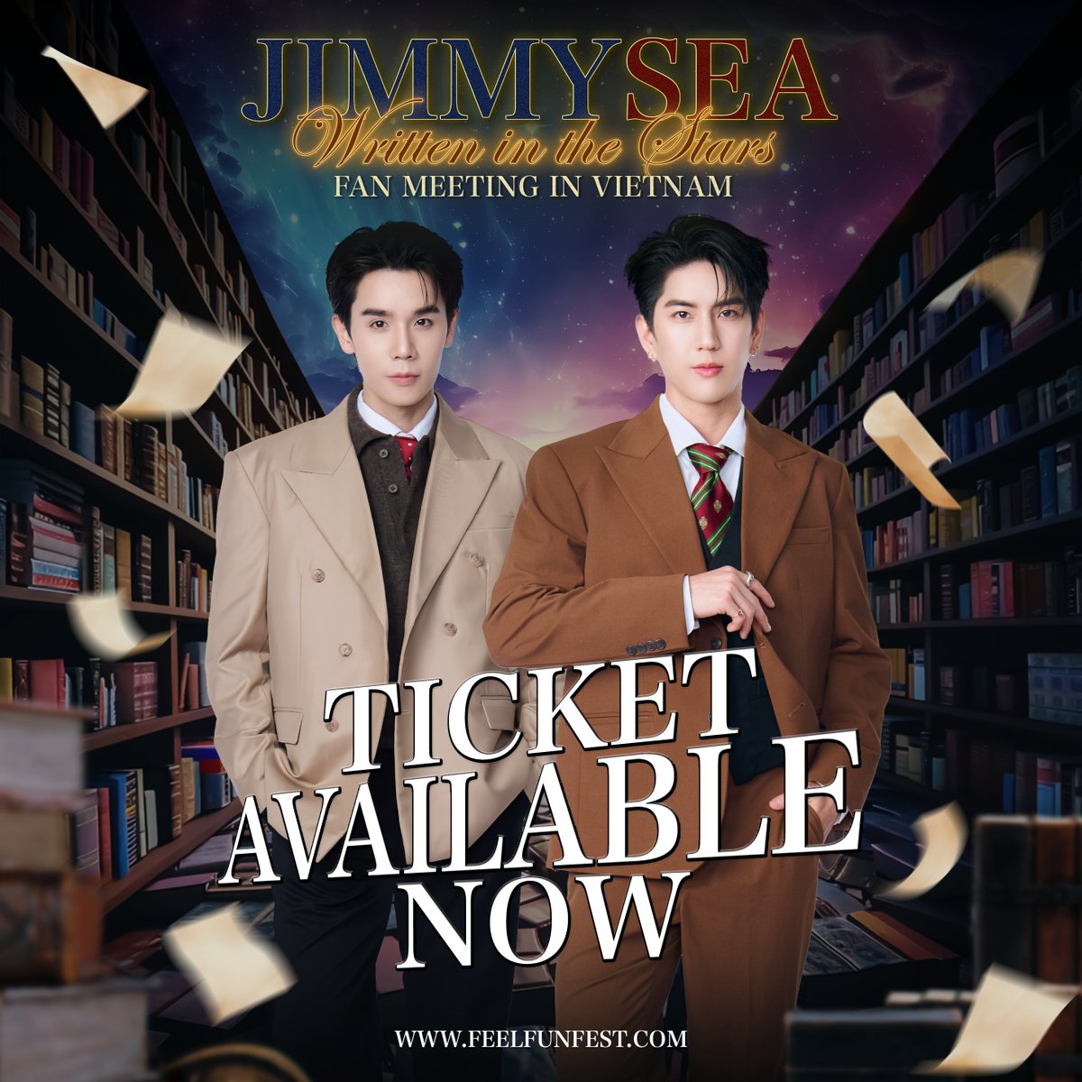 wandeeplusltd's tweet photo. ⏰ GO GO GO!!! 🎟️🔥
Good luck, Nomnoms!! 🍀✨

🌐 https://t.co/96xmTont73

#JimmySeaFMinVietnam
#JimmySea #WrittenintheStarsFMinVietnam
#GMMTV #WandeePlus https://t.co/IPC6QTw474