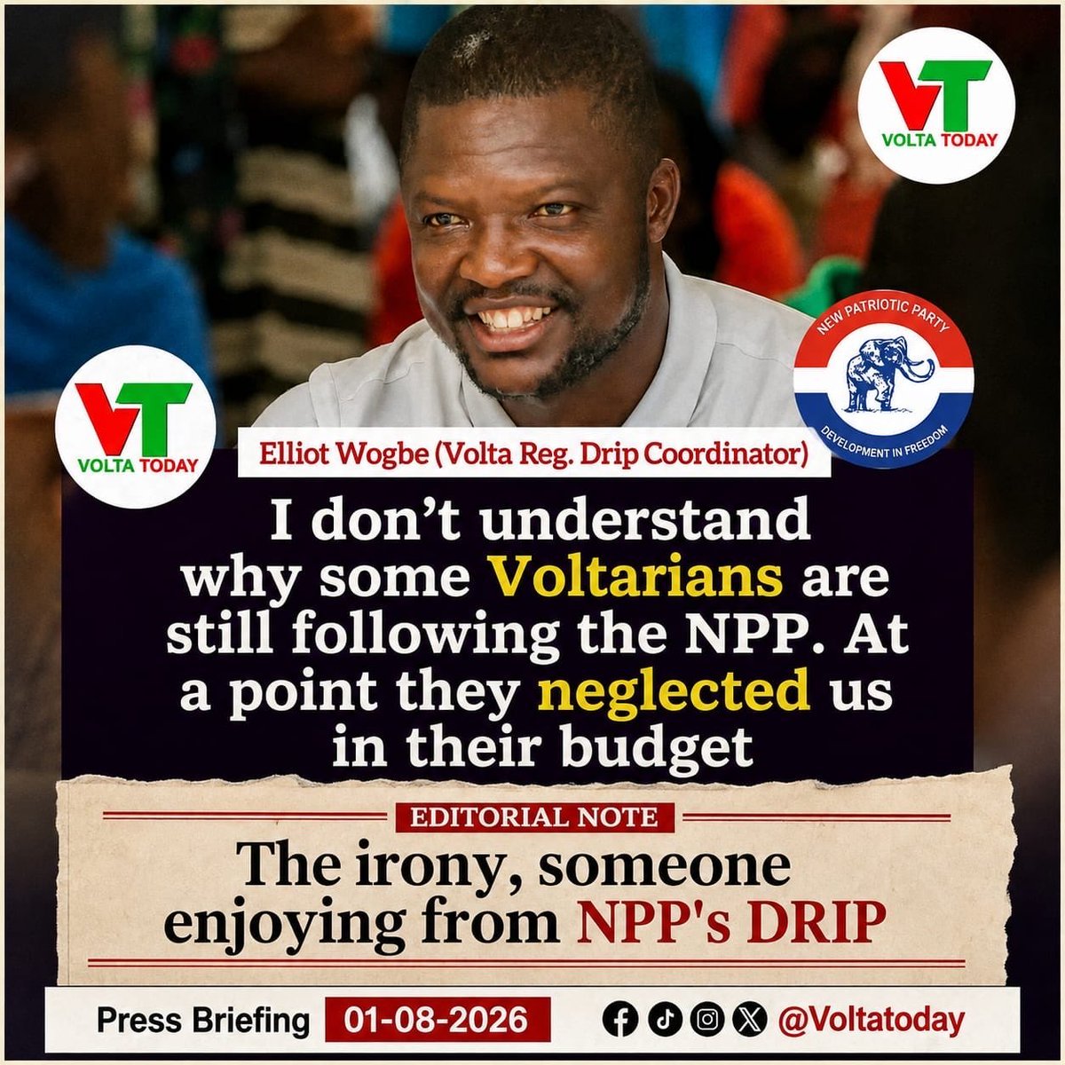 GbloeW's tweet photo. We are not seeing any good thing ndc is doing for us in the region that is why we are joining the npp please. https://t.co/4dMoS0SxwR