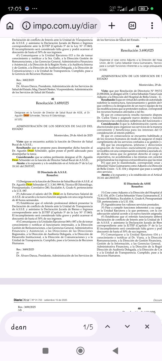 seremosot's tweet photo. @EloisaG50903590 @fritopendej @CosseCarolina La designación  fue por estar acéfalo el cargo y su Resolución 3689/2025 son de abril 2025 y fue firmada por Danza y Okesker por lo que la designación corresponde a la actual gestión. Podía no haberse firmado. No sé de dónde sacaste esa captura. Fuente: https://t.co/32tuOpGhCr https://t.co/4sEIesEatd