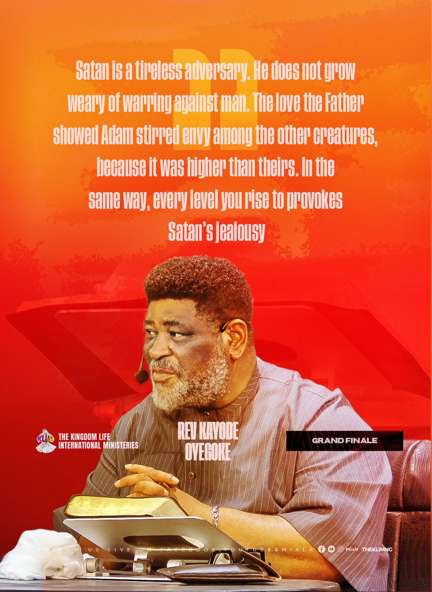 TheKlimNg's tweet photo. Salvation goes beyond rescue from sin. You can receive salvation even if you have not sinned. Salvation is a nature of being; a being that is incapable of being tempted nor can it tempt.
Excerpts from the Word Ministration by Rev'd Kayode Oyegoke at #KCON26 Grand Finale. https://t.co/UBTwor8cbh