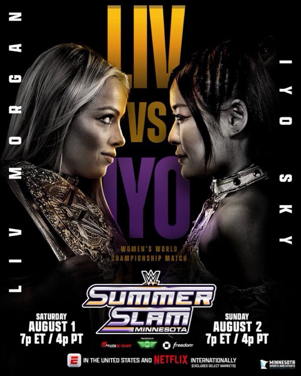 ChanMan281998's tweet photo. Liv Morgan vs. Iyo Sky is planned to open SummerSlam Night One tonight

(PWInsider) https://t.co/Ad9JuYrrfq