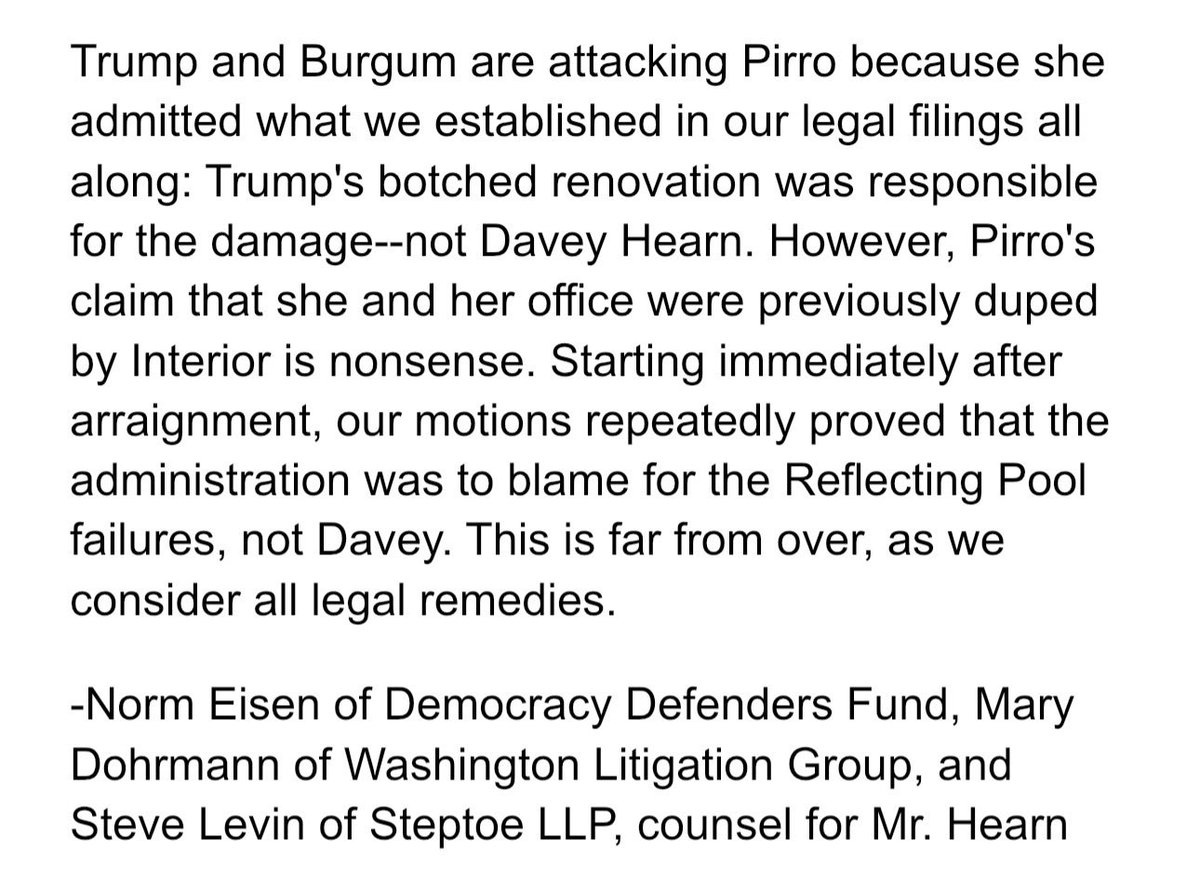 NormEisen's tweet photo. STATEMENT ON TRUMP ADMINISTRATION REFLECTING POOL INFIGHTING https://t.co/dAHb3EvRt2