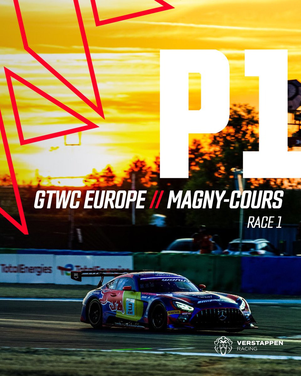 VerstappenCOM's tweet photo. 🏆 First win of the year!!! Dani and Jules take victory at Magny-Cours in Race 1 of the GT World Challenge Europe Sprint Cup 🙌🙌 https://t.co/KgNIzsJzhi