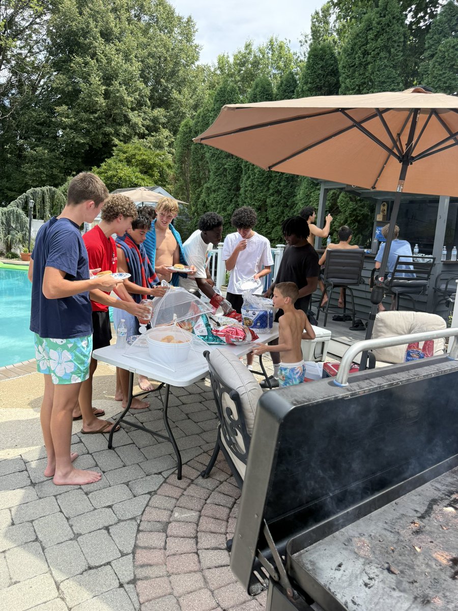 CherokeeBBall's tweet photo. Over 50 burgers and 24 hot dogs later… I think it’s safe to say the Cherokee boys can eat! 😂🍔🌭

Another End of Summer BBQ in the books and another great day for our program. As we officially close the door on our summer workouts and start turning our attention toward the fall and the upcoming season, days like today are a reminder that building a basketball program is about so much more than what happens between the lines.

It was great seeing the guys together away from the court hanging out, laughing, eating, and even spending part of the day watching old Cherokee basketball games. There’s something special about watching the current players learn about the teams and players who came before them and understand the tradition they are now responsible for carrying forward.

That’s what Cherokee Basketball culture is all about. Every player who has put on the uniform has helped build something, and every new group has the responsibility to continue it. The relationships, pride, accountability, competitiveness, and commitment to each other are what make a program strong.

Summer workouts are officially complete. A lot of work was put in, a lot of growth took place, and now we move into the next phase.

The Cherokee Basketball program is strong, our culture continues to grow, and we’re excited about what’s ahead.

WE > ME. The Standard continues.