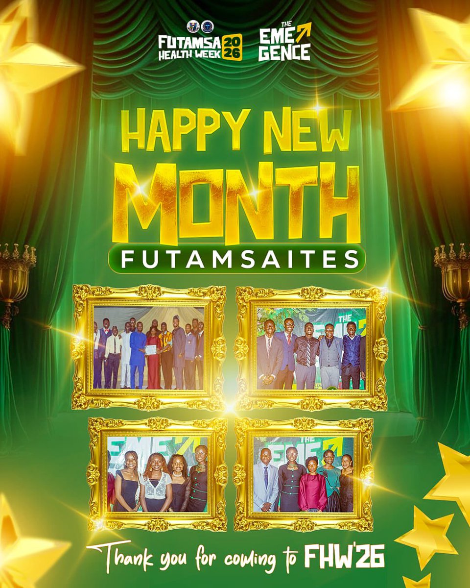 futa_msa's tweet photo. Happy New Month, FUTAMSAITES! Thanks for an unforgettable Health Week! ๐
#futamsahealthweek2026 #futamsa #theemergence #medicalstudents #futa https://t.co/J86pjeOAco