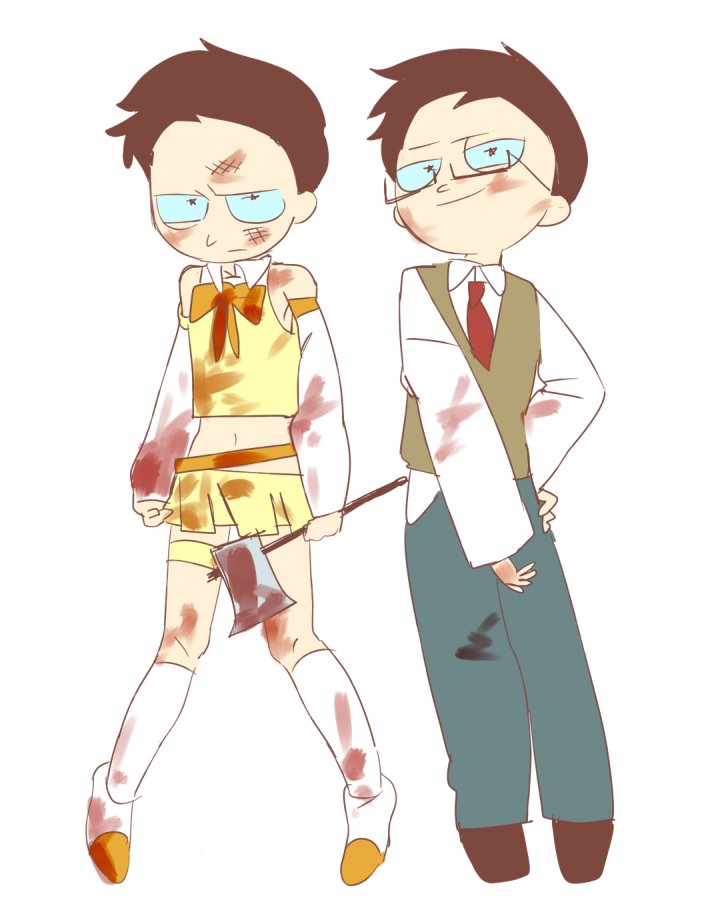xiwenc137's tweet photo. 嗜血成性的魔法少女和他的学长AU
#e137 #Mortycest https://t.co/AxuGYIY0Yp