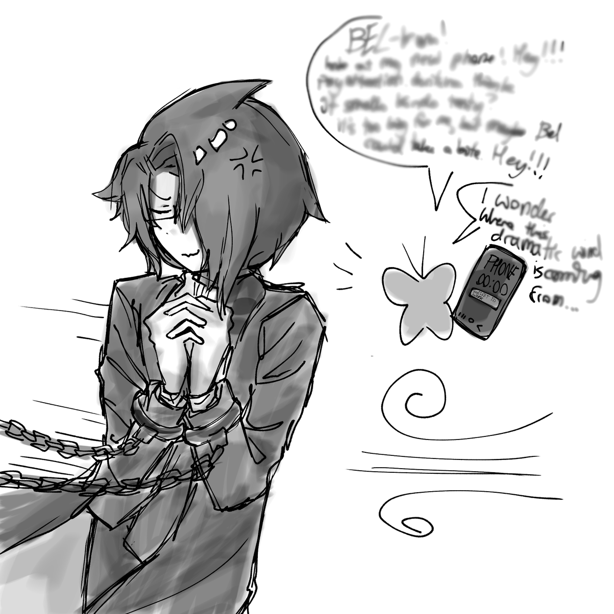 akioatmeal's tweet photo. celebratory BELsketch beacause iWanted to test out my New Ibispaint. I miss my speedpaints😭😭😭OHM YG OODNESS MY EMOJIS ARE SO UGLY. https://t.co/LZeF16juiq