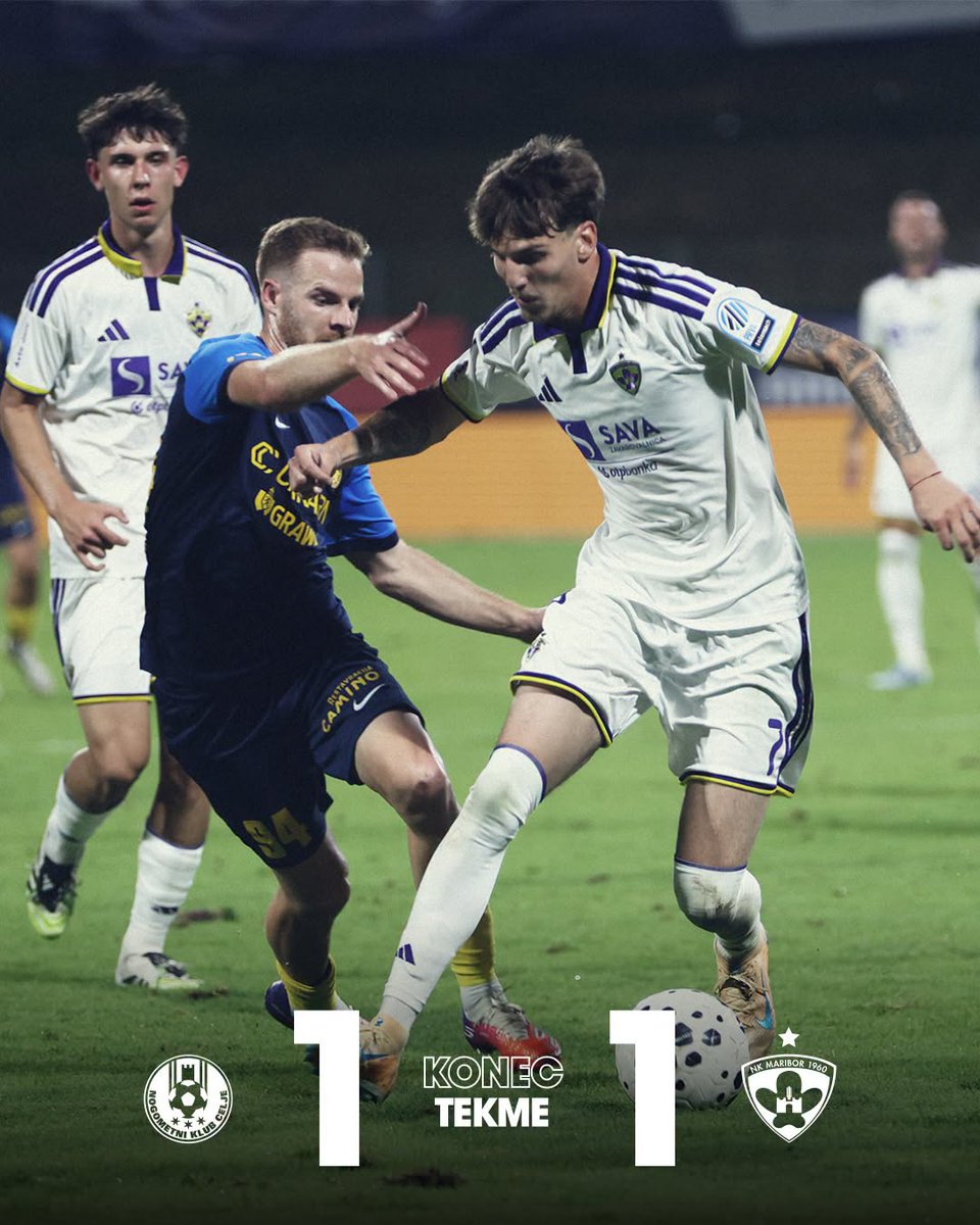 nkmaribor's tweet photo. Štajerski derbi brez zmagovalca.
Od 3. minute v vodstvu (strelec Žiga Repas), v 79. pa Celjani do izenačenja.
#MiSkupajEnoSmo #CEMB https://t.co/X7km2JetfN