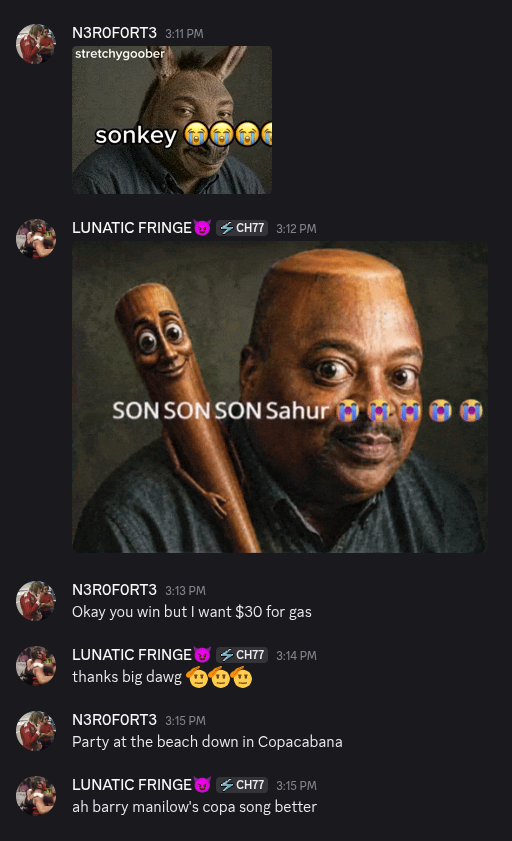 N3R0F0RT3's tweet photo. Average chat with the boy https://t.co/VneZRXvXt3