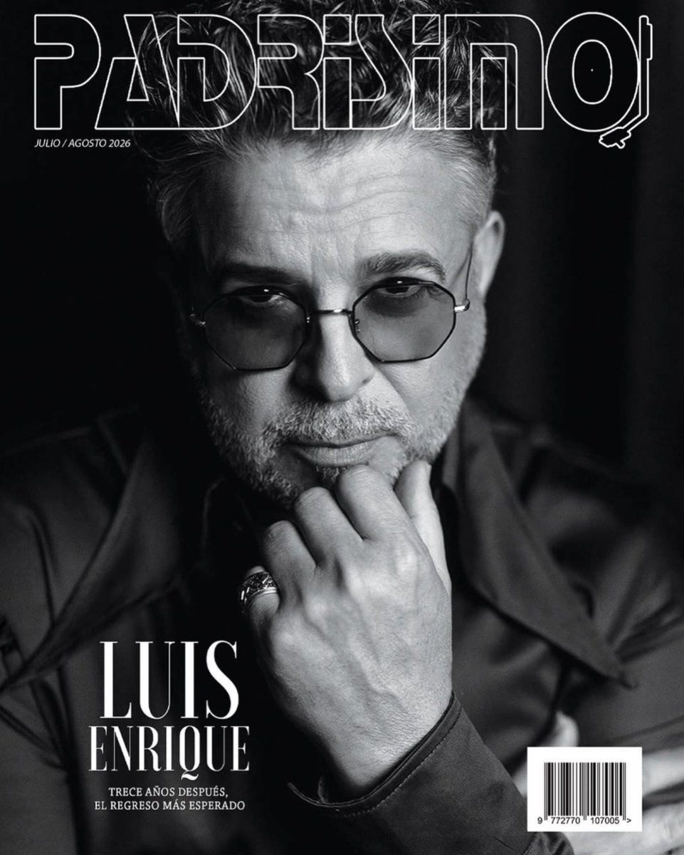 JairMoran's tweet photo. ¡NOTICIAS! 🎤 El cantante Luis Enrique es la portada de la edición de Padrísimo Magazine para el periodo de julio/agosto de 2026. Esta aparición marca su esperado regreso musical tras trece años sin lanzar un disco con temas inéditos. https://t.co/qM8B9mxwW0