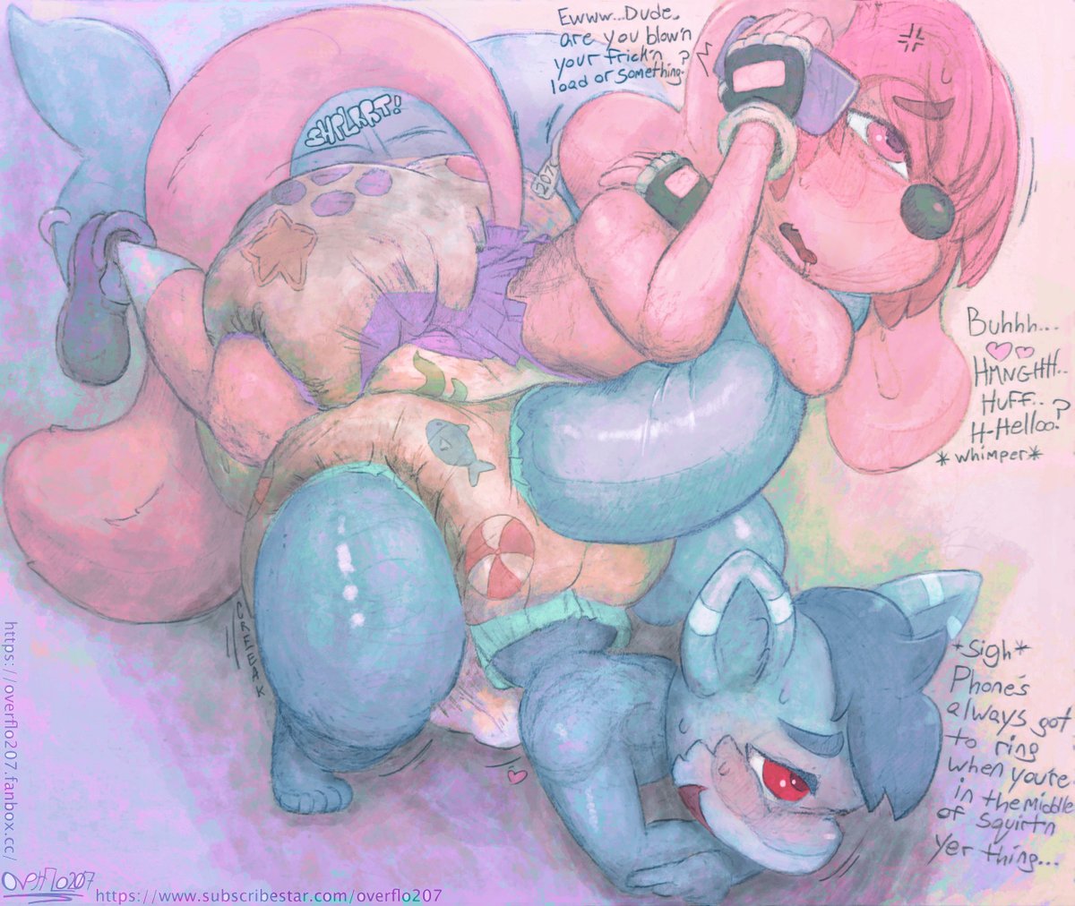FwoBebe's tweet photo. Support 4 Arts:
https://t.co/wnSDXNus0f
https://t.co/RIZ9O6Omha
Reward for Yumi
Who wanted big plump smoooshy pamps getting humped and sqwooooshed. And just when puppy and sharkyfox are about to have a pleasant climactic climax, someone always has to call on the phone. ;>~< https://t.co/WneSxiF2WB