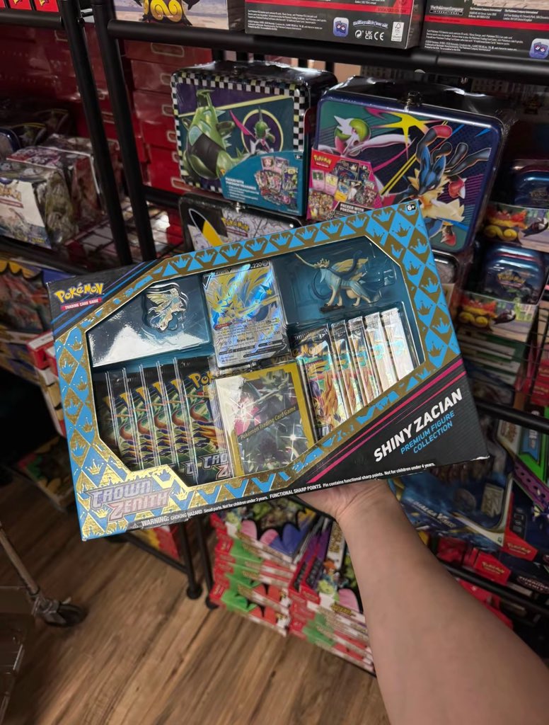 ziyaad_degen's tweet photo. If you could only take ONE of these out of the store today, which one are you grabbing?

🔴 151 Poster + Booster Bundles 
⚡️ Crown Zenith Shiny Zacian Premium Figure Box

Let me know below in the comments... https://t.co/tkKwRagvdA