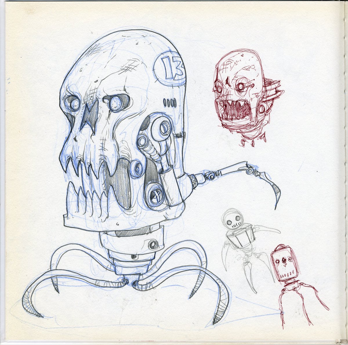 pecks13's tweet photo. ‘Sketchbook Series’
Page four from my old sketchbook, ‘SF’. 
Pencil and gel pen on paper.
Wishing you all a wonderful weekend!

#sketchbookart #sketching #characterdesign #pencildrawing #pendrawing https://t.co/WMMf8zNQCz