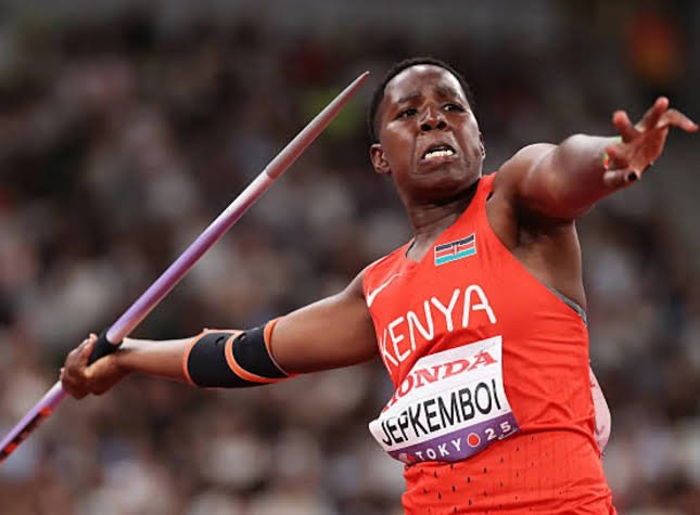 CarolRadull's tweet photo. What a moment! 🔥🔥🔥

Irene Jepkemboi wins bronze in the women’s javelin with a 57.87m throw.

It's Kenya 1st ever women's javelin medal.

#CommonwealthGames https://t.co/DSGg5c7XU2