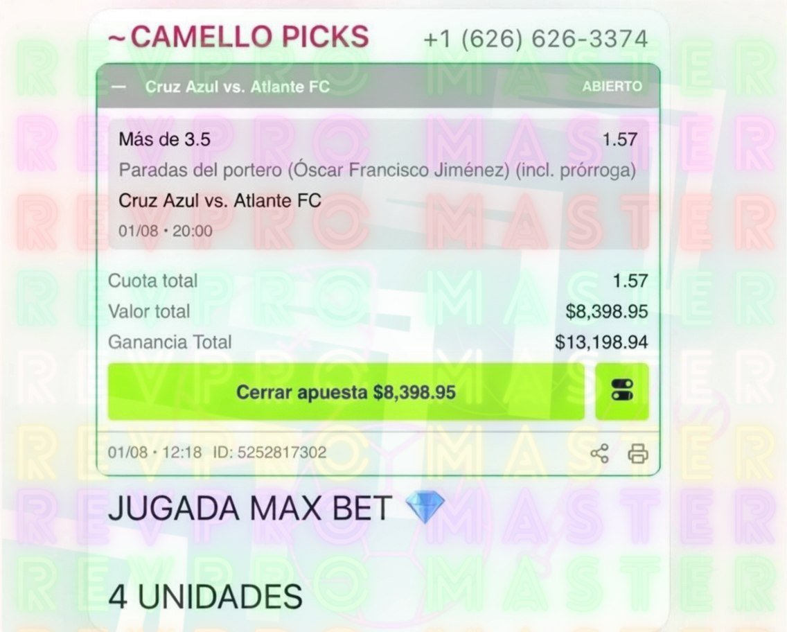 RevMasterPicks's tweet photo. Vamos con la MAX BET de CAMELLO PICKS

Todas sus jugadas premium en mi VIP 👑 https://t.co/HFc6IrOyw0