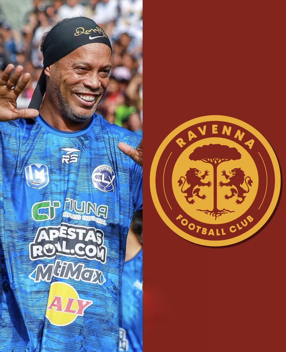 MotivacionesF's tweet photo. 🚨 ¡DE ÚLTIMO MOMENTO! 🇧🇷😱

Según The Guardian, Ronaldinho es el NUEVO “FUTBOLISTA” del Ravenna FC, club de la tercera división de Italia. 🇮🇹

😳 Lo más insólito es que NO jugará. Será inscrito oficialmente como jugador para participar en campañas de marketing, además de desempeñarse como inversionista y embajador de la institución.

UNA DE LAS HISTORIAS MÁS RARAS DEL AÑO 🤯