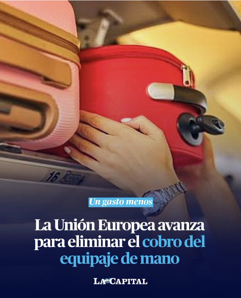 chicodlasmillas's tweet photo. En la UE están viendo que se incluya equipaje de mano y bolso de mano en todos los boletos de forma que las aerolíneas no cobren un adicional por el carry on

Todo bien peor lo único que van a lograr que aumenten el precio a lo que sale incluir el carry on y listo https://t.co/QQ3lkYeg98
