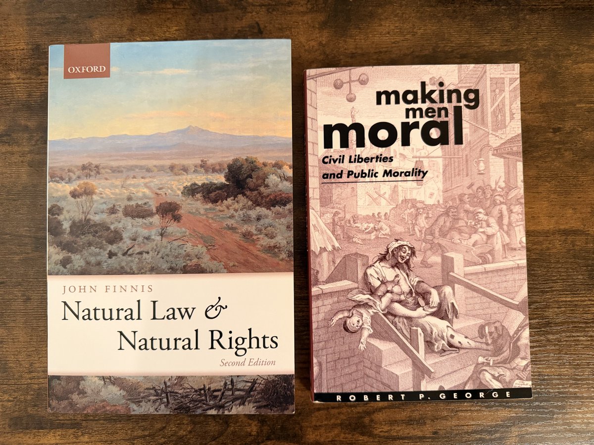 AndrewTWalker's tweet photo. In developing an account of the common good that preserves order without extinguishing liberty—and liberty without dissolving order—these two books have been the most decisive for me.

Together, they chart a middle course between libertarianism and postliberalism: perfectionist in affirming genuine moral goods that law must protect and positively advance; principled in defending civil liberties that permit public contestation over those goods; and prudential in recognizing that counterfeit goods eventually confront a community’s authority to determine what it will tolerate, regulate, or prohibit.

A great essay from @RyanTAnd and @McCormickProf also distills this paradigm: https://t.co/XvannAjZ2l