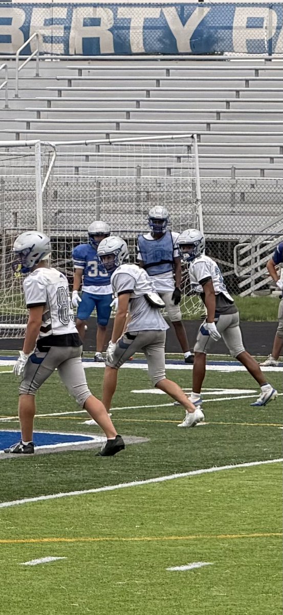 KaiDeF6's tweet photo. Preparing for the 2026 season. Intrasquad scrimmage today. Getting reps in and getting stronger! 💪🏽 @OlibFootball @LHSAthleticDept @olibfb https://t.co/4iagvpdk7G
