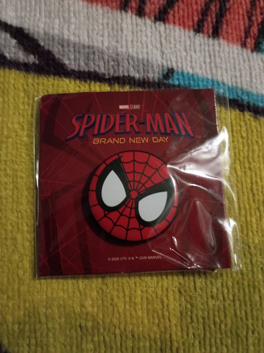 MonesProdigy's tweet photo. Btw, thanks to @cinemark for the exclusive Spider-Man pin! https://t.co/pdDkX6hsXo