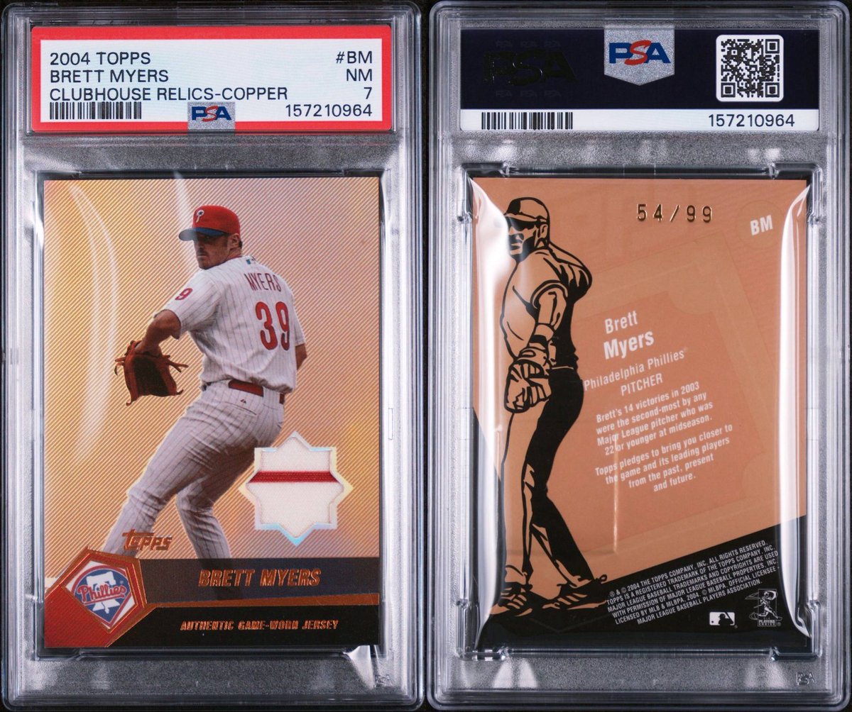 KotoCollects's tweet photo. Check out 2004 TOPPS - BRETT MYERS BM #54/99 CLUBHOUSE RELICS | COPPER https://t.co/v6NGuX2ef8 #eBay via @eBay https://t.co/OFKnHgtQYr