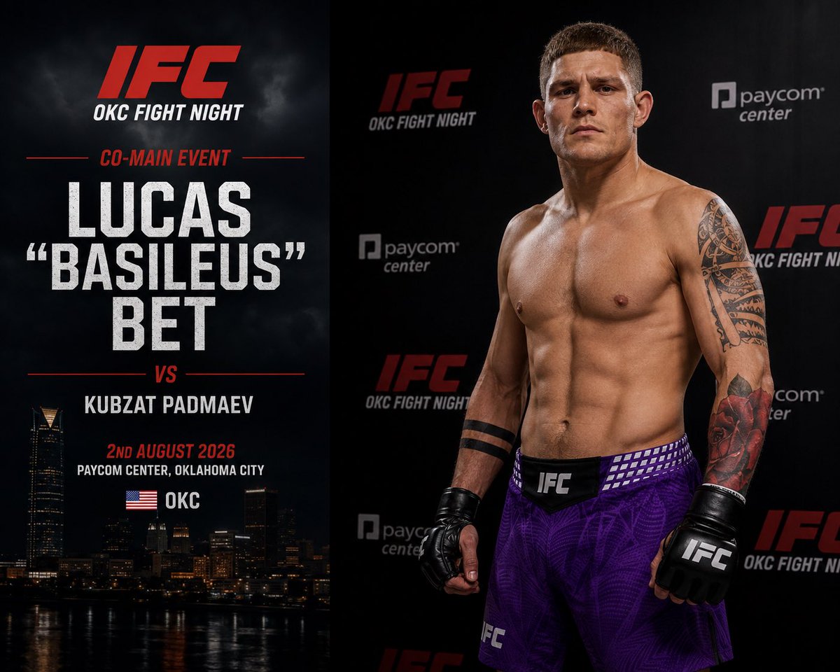BasileusMMA's tweet photo. Training Camp Week 2 Done ✅ 

Great training camp, nothing left now but to get in the ring and do what I do best. I have a tough test ahead of me and I know what Kubzat brings to the table. No excuses. I’ll be signing posters and doing a meet and greet in OKC tonight. 

#IFCOKC https://t.co/DoX0wrtqWe
