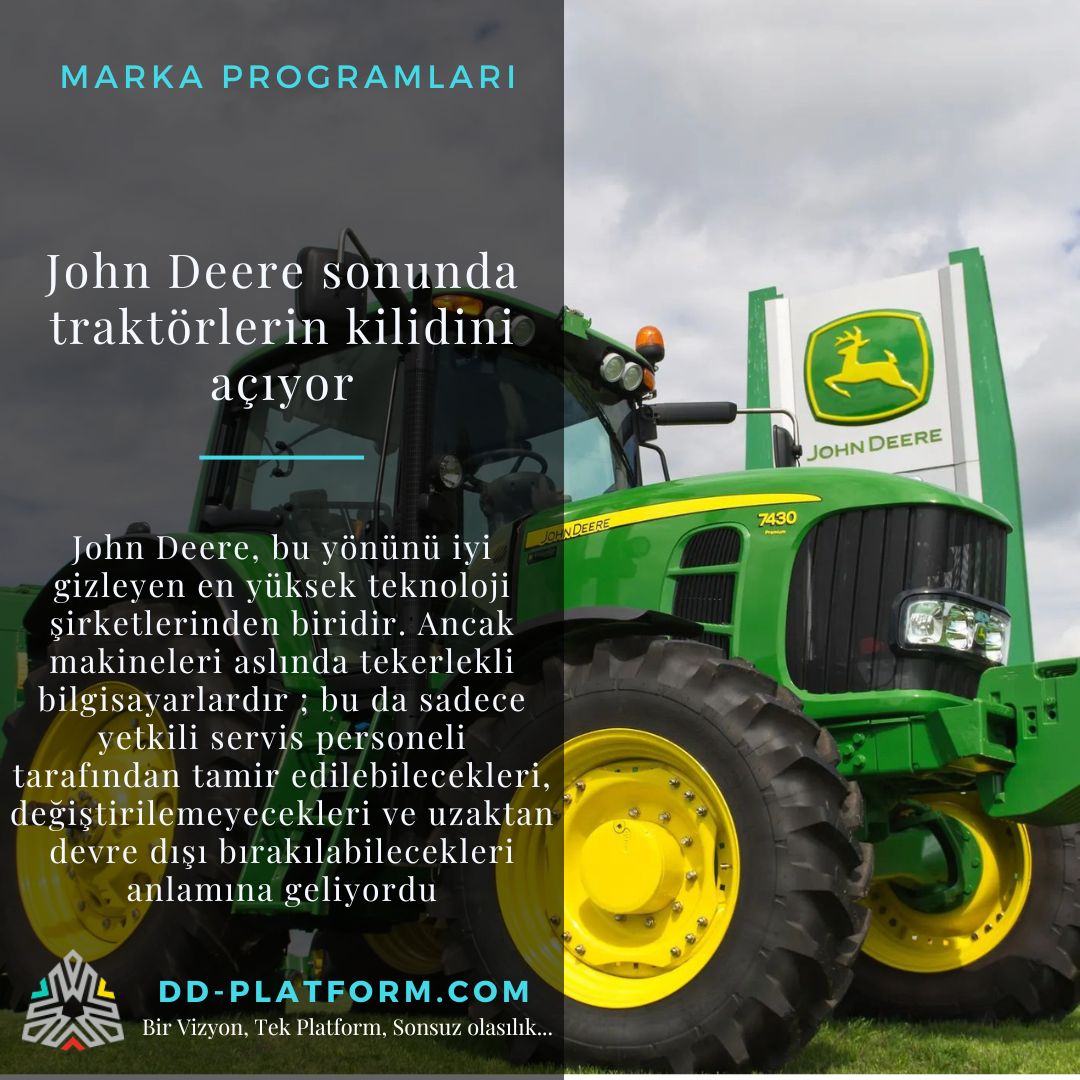 dd_platform's tweet photo. John Deere sonunda traktörlerin kilidini açıyor
https://t.co/vFGAp5IZAN
#JohnDeere  #traktör #ciftci #bakim #tamir https://t.co/ozuZIMbUTp