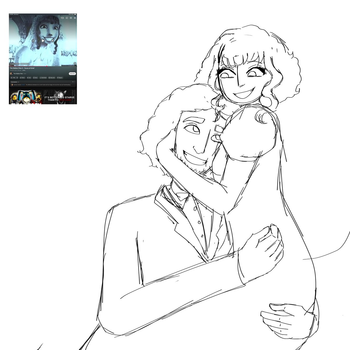 TwoFaced_Harvey's tweet photo. Rough sketch of the redraw, definitely looks better than the last one.  #thewaltenfiles #rosemarywalten #jackwalten https://t.co/OKwuKNEklD