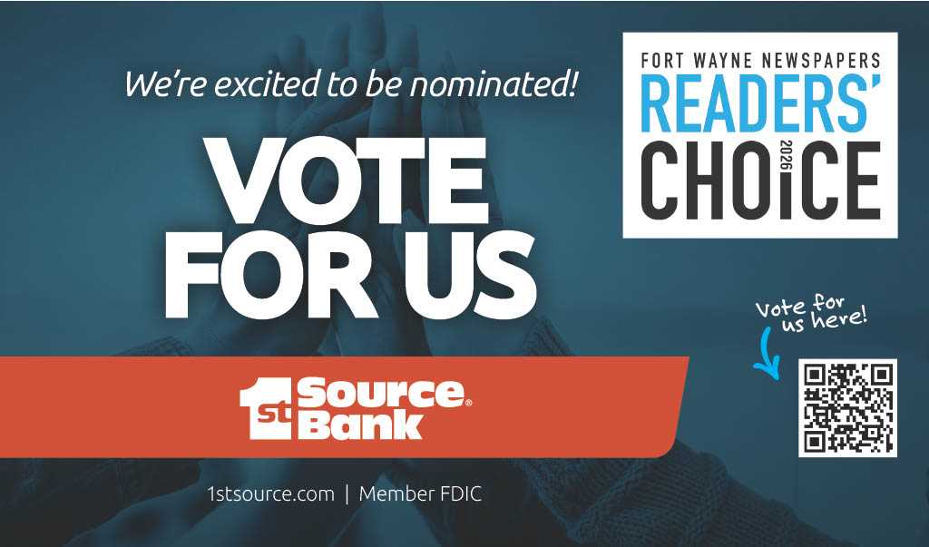 1stSourceBank's tweet photo. 🎊 1st Source Bank is in the final voting round for Fort Wayne Readers' Choice and nominated for Best Bank!

Vote daily Aug 1st-Aug 9th and help support 1st Source Bank:

https://t.co/OeR9VswLoT

Thank you for your support! 🧡 

#1stSourceBank #FortWayneReadersChoice #BestBank https://t.co/nMXwJaP2es