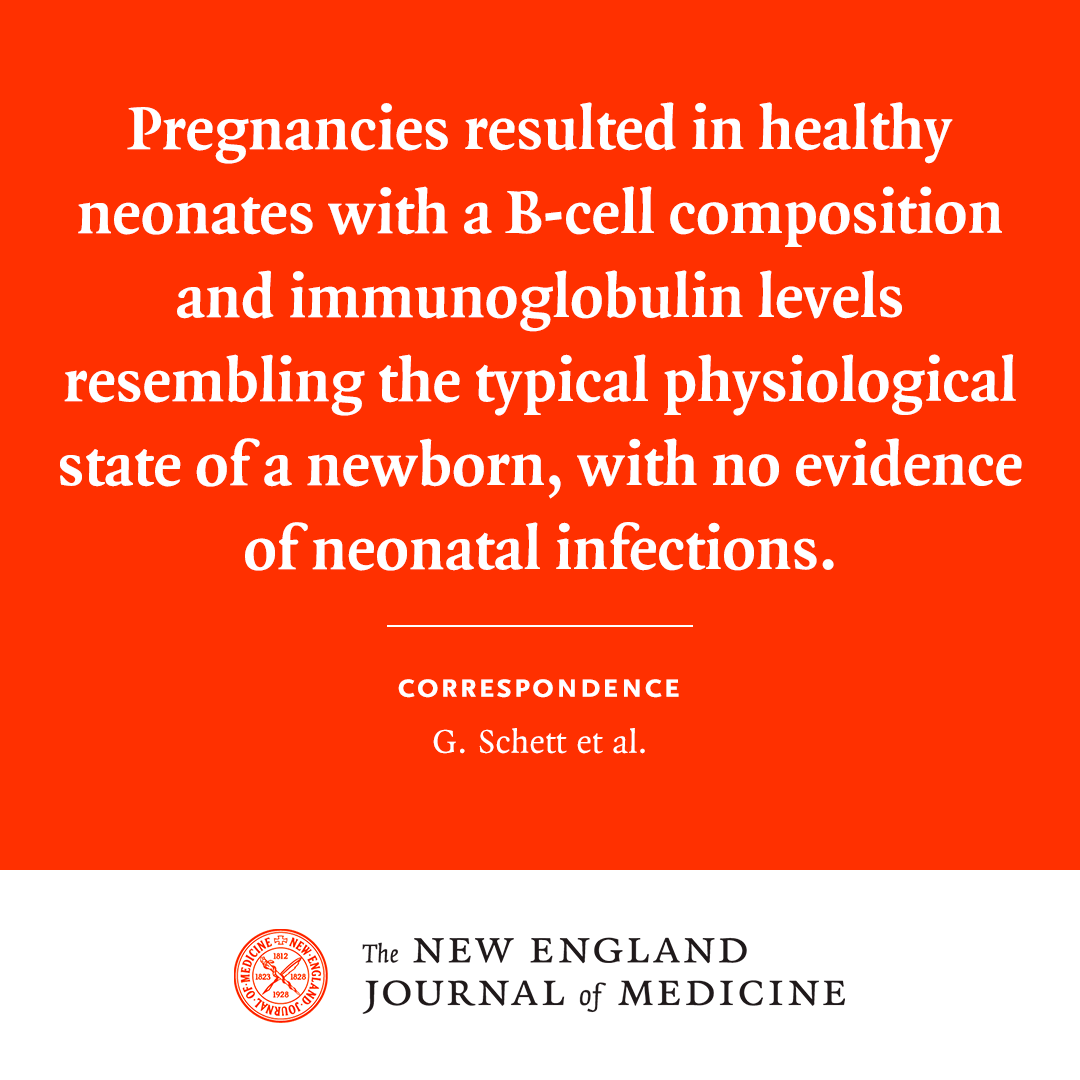 NEJM's tweet photo. Correspondence: Pregnancies in Patients with Autoimmune Disease Receiving CAR T-Cell Therapy https://t.co/20XGZWk99s 

#OBGYN #Immunology https://t.co/yF5pfK4wnX